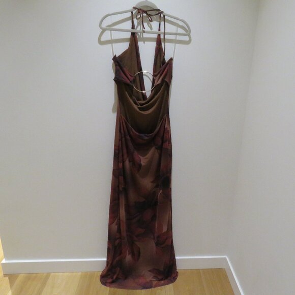 WINDSOR Drama Meets Paradise Floral Maxi Dress in Brown Y2K Whimsigoth Friends - Picture 9 of 15